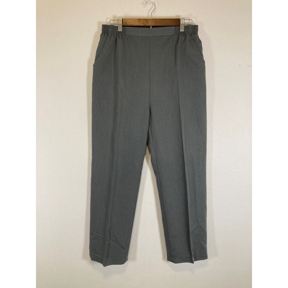 Classic Career Draper's & Damon's Womens 14 Grey Elastic Waist Wool Blend Pants